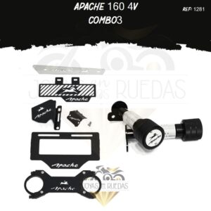 Apache 160 4V kit porta placa protector bomba delantera
