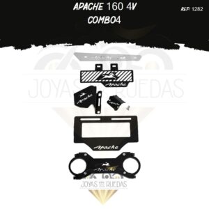Apache 160 4V kit porta placa protector bomba delantera