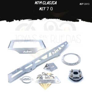KTM clasica kit porta placa protector bomba delantera