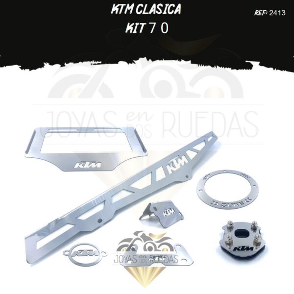 KTM clasica kit porta placa protector bomba delantera