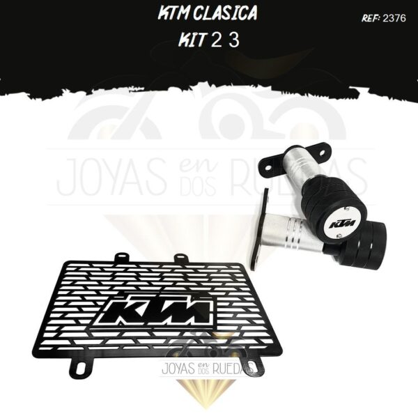 KTM clasica kit protector radiador sliders