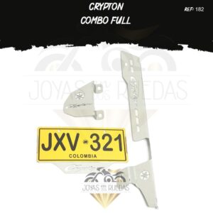 Crypton kit guarda cadena mordaza porta placa