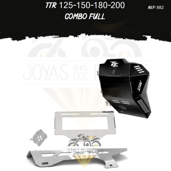 TTR 125-150-180-200 kit guarda cadena pechera quilla