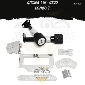 Gixxer 150 viejo kit lujo cupula lamina lateral mordaza