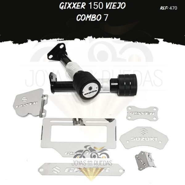 Gixxer 150 viejo kit lujo cupula lamina lateral mordaza