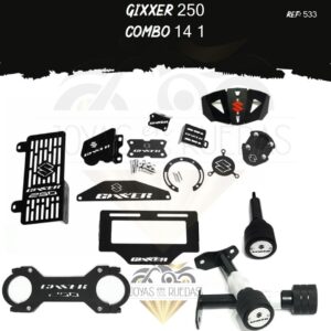 Gixxer 250 kit acutrax T mordaza lujo tapa tanque