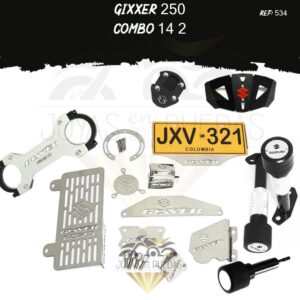 Gixxer 250 kit lamina lateral lujo filtro aceite