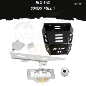 KLX 150 kit protector bomba delantera porta placa
