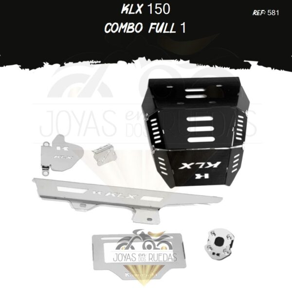 KLX 150 kit protector bomba delantera porta placa