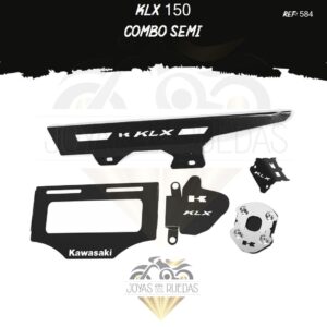 KLX 150 kit porta placa protector bomba delantera