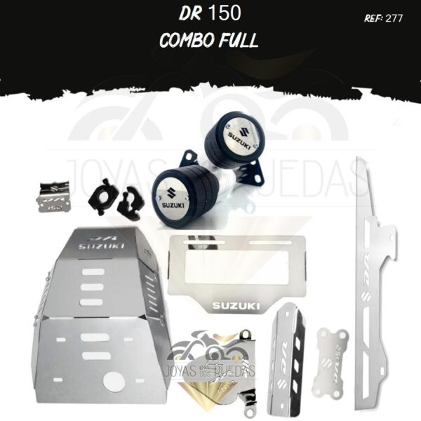 DR 150 kit exosto pechera quilla sliders guarda cadena