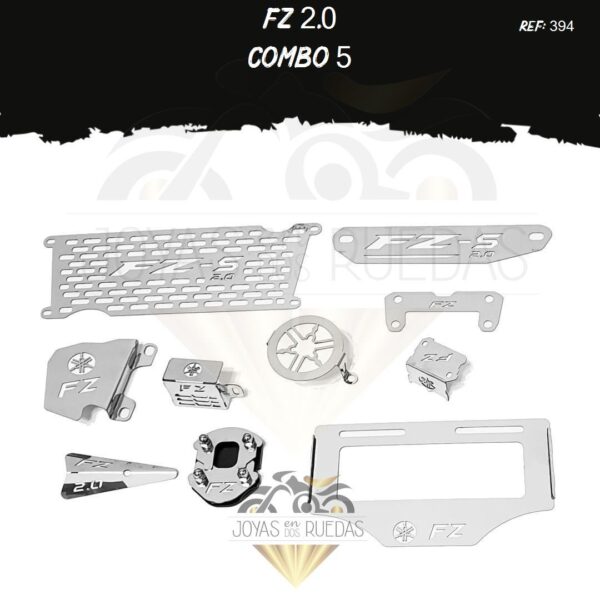 FZ 2.0 kit lamina lateral mofle fz 2,0 lujo pata gato