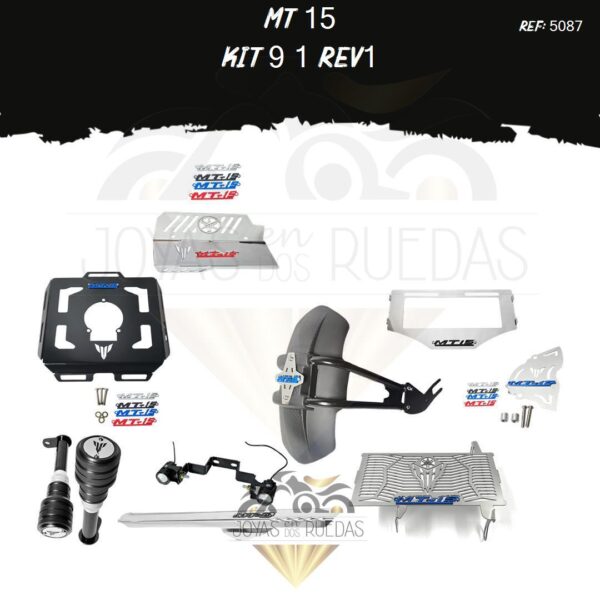 MT 15 kit parrilla tanque protector piñon 3D Monobrazo