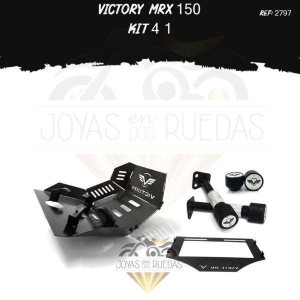 Victory MRX 150 kit porta placa sliders pechera quilla