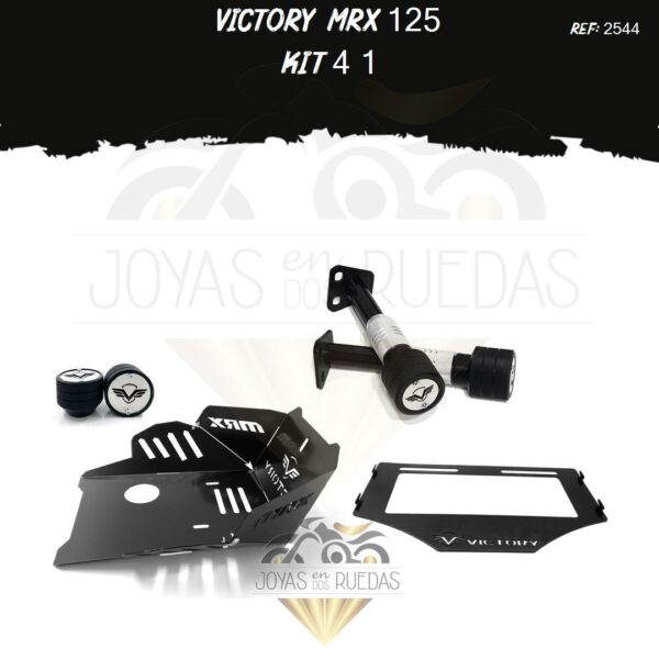 Victory MRX 125 kit sliders pechera quilla porta placa