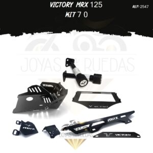 Victory MRX 125 kit porta placa protector bomba delantera