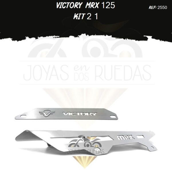 Victory MRX 125 kit lamina lateral guarda cadena