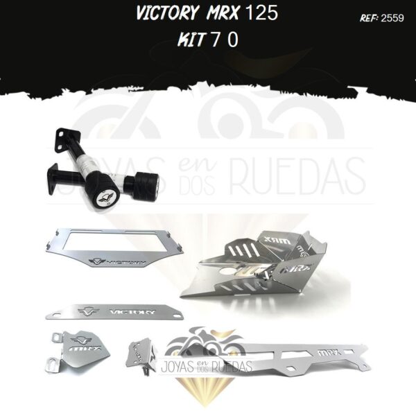 Victory MRX 125 kit lamina lateral sliders guarda cadena