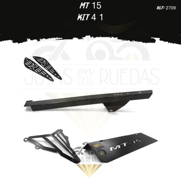MT 15 kit protector exosto cupula TR2 guarda cadena