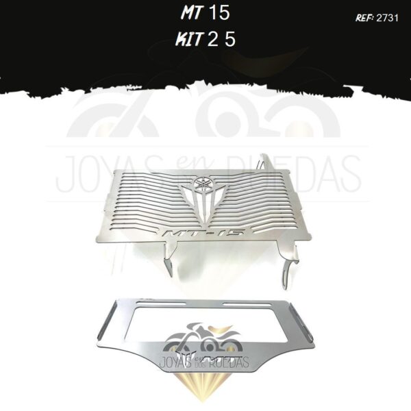 MT 15 kit protector radiador porta placa
