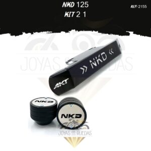 NKD 125 kit Spools Sliders eje frontal