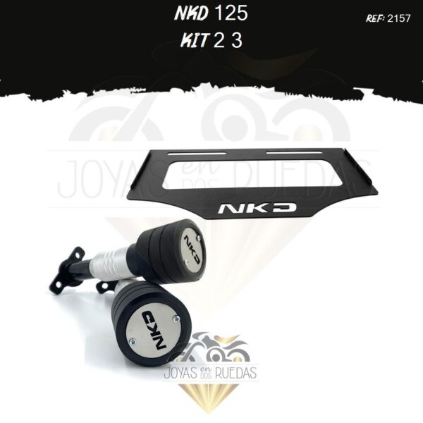 NKD 125 kit sliders porta placa