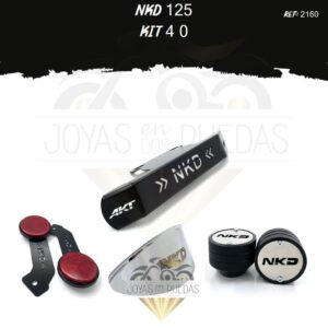 NKD 125 kit gorra frontal tragaluz Spools Sliders eje