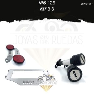 NKD 125 kit sliders tragaluz porta placa