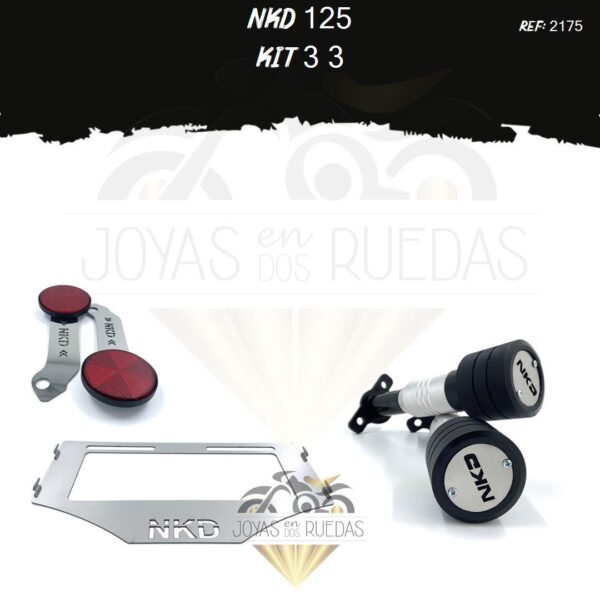 NKD 125 kit sliders tragaluz porta placa