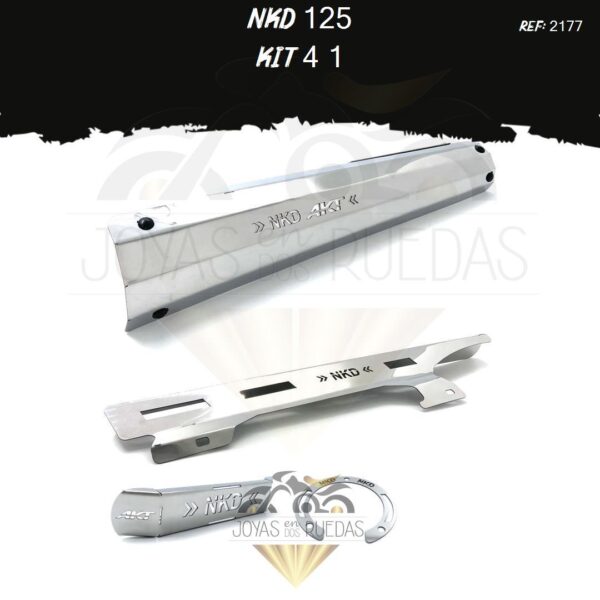 NKD 125 kit lujo tapa tanque protector exosto