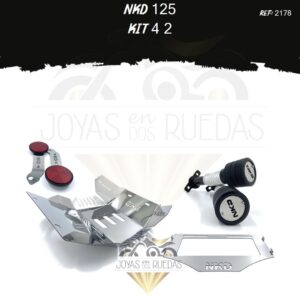 NKD 125 kit tragaluz pechera quilla sliders porta placa