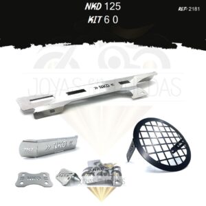 NKD 125 kit guarda cadena protector farola frontal