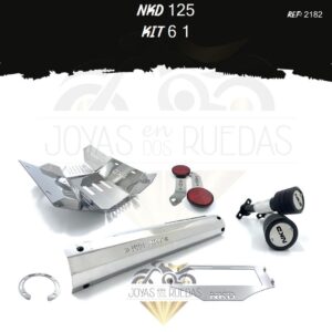 NKD 125 kit lujo tapa tanque sliders protector exosto