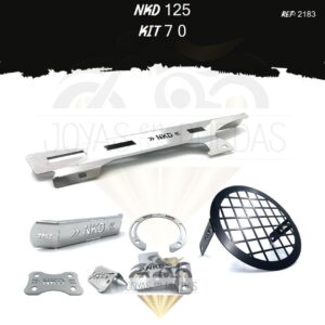 NKD 125 kit frontal lujo tapa tanque mordaza