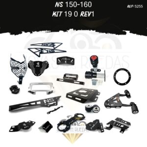 NS 150-160 kit porta placa 3D malla latearal