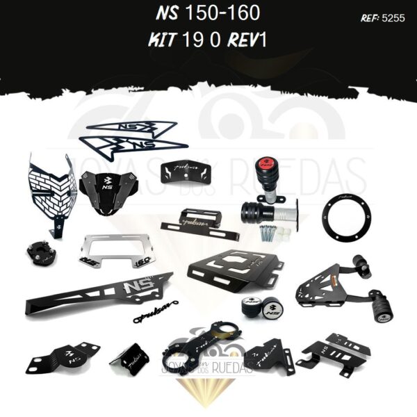 NS 150-160 kit porta placa 3D malla latearal