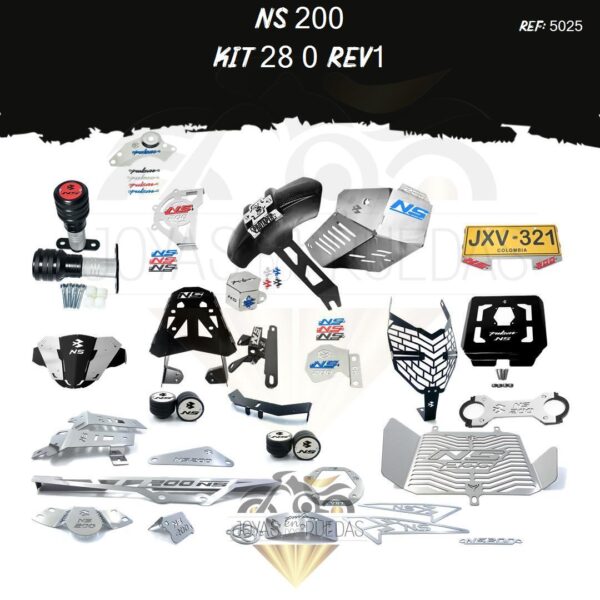 NS 200 kit Lujo filtro aceite Cupula TR3 Logo nombre