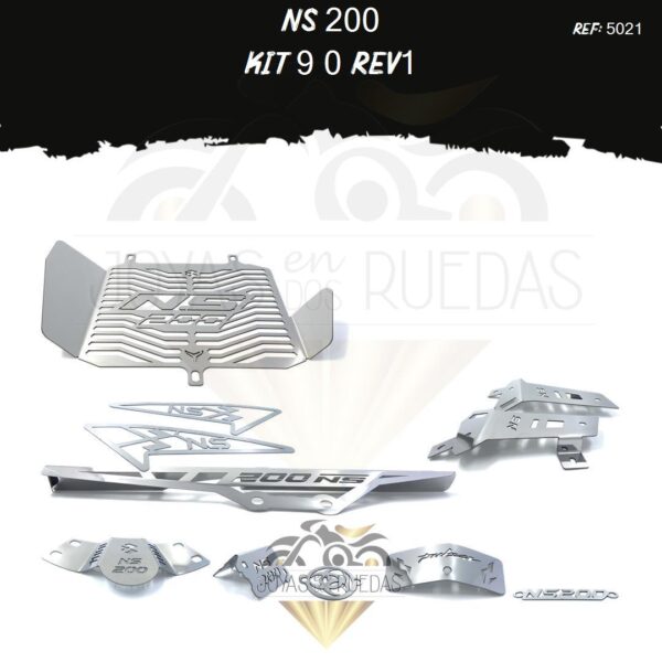 NS 200 kit Lujo filtro aceite protecto lateral radiador