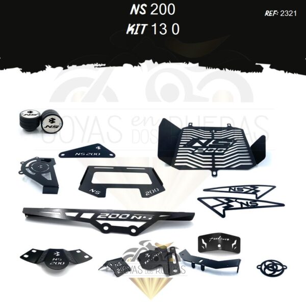 NS 200 kit protector radiador Lujo filtro aceite mordaza