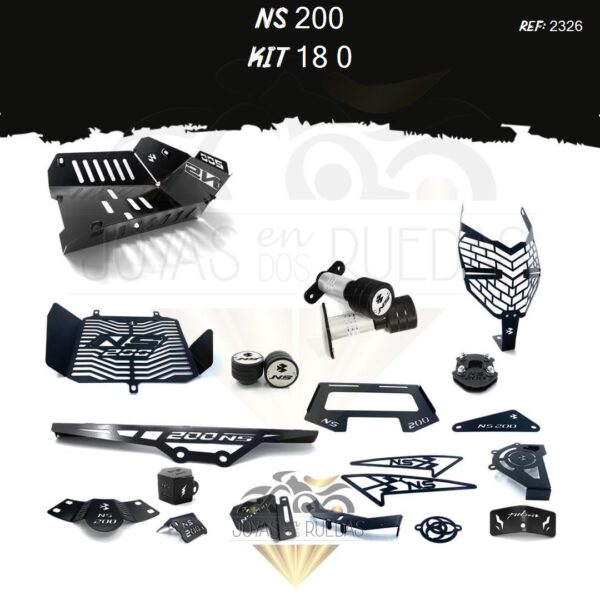 NS 200 kit Spools Sliders eje protector piñon