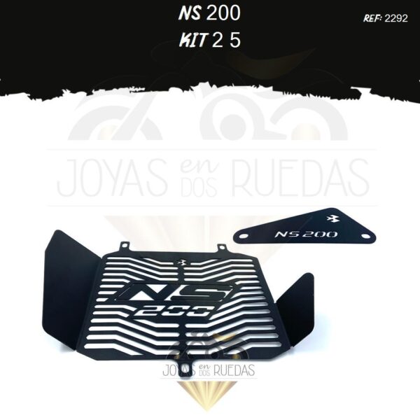 NS 200 kit protector radiador Lujo tapa lateral