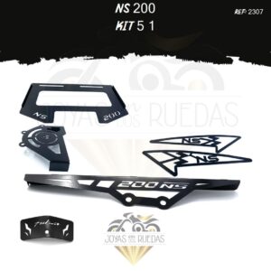 NS 200 kit lujo guardabarro malla latearal guarda cadena