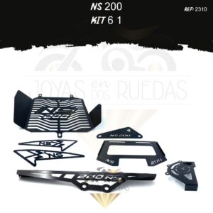 NS 200 kit porta placa Lujo tapa lateral malla latearal