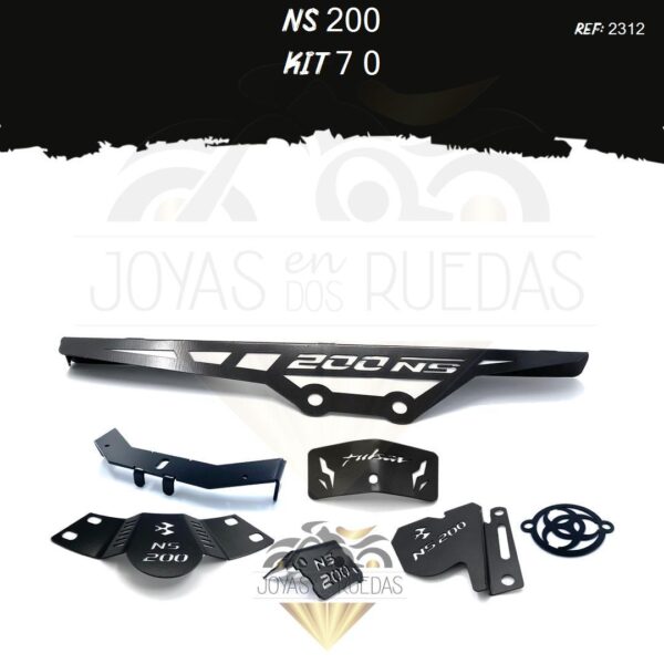 NS 200 kit Lujo filtro aceite mordaza guarda cadena