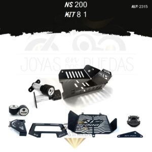 NS 200 kit protector radiador Lujo tapa lateral