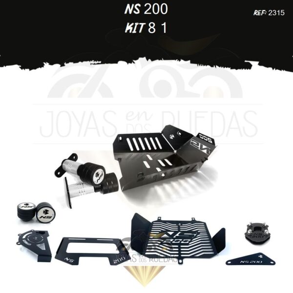 NS 200 kit protector radiador Lujo tapa lateral