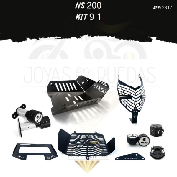 NS 200 kit pechera quilla sliders lujo pata gato