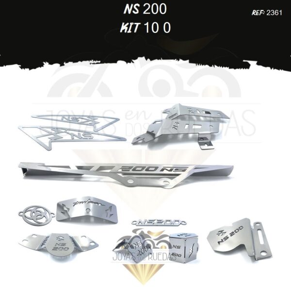 NS 200 kit Lujo filtro aceite protecto lateral radiador