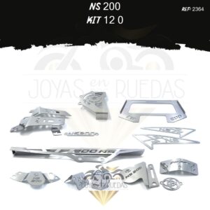 NS 200 kit guarda cadena protector piñon Logo nombre