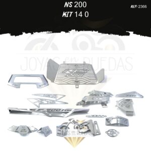 NS 200 kit protector piñon guarda cadena Logo nombre